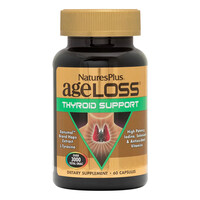 Натуральная добавка Natures Plus AgeLoss Thyroid Support, 60 капсул