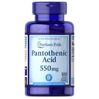Витамины и минералы Puritan's Pride Pantothenic Acid 550 mg, 100 капсул