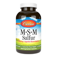 Препарат для суставов и связок Carlson Labs MSM Sulfur 1000 mg, 300 вегакапсул