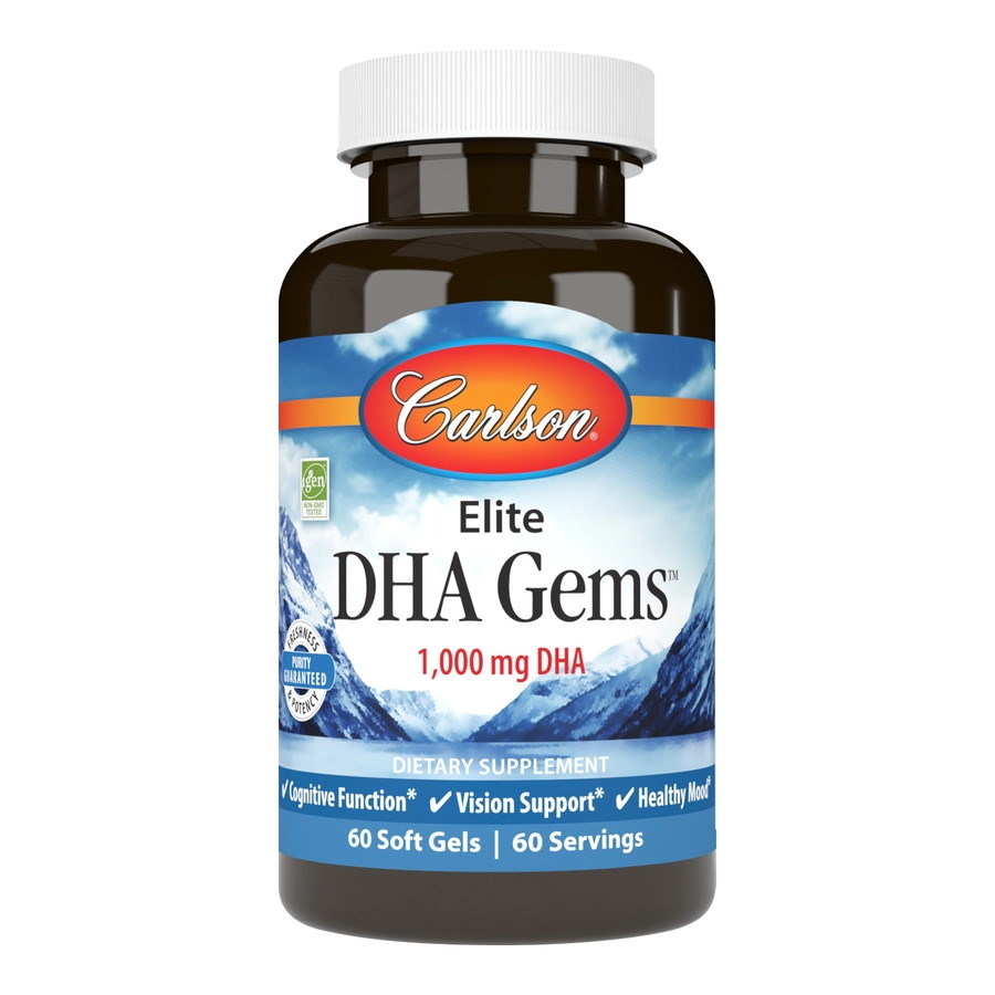 Жирні кислоти Carlson Labs Elite DHA Gems, 60 капсул