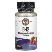 Витамины и минералы KAL Vitamin B-12 Adenosylcobalamin 1000 mcg, 90 микро таблеток