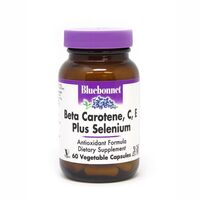 Вітаміни та мінерали Bluebonnet Beta Carotene, C, E Plus Selenium, 60 вегакапсул