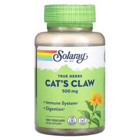 Натуральная добавка Solaray Cat's Claw 500 mg, 100 вегакапсул