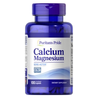 Витамины и минералы Puritan's Pride Calcium Magnesium, 100 каплет