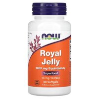 Натуральная добавка NOW Royal Jelly 1000 mg, 60 капсул