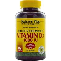 Витамины и минералы Natures Plus Adults Chewable Vitamin D3, 90 жевательных таблеток