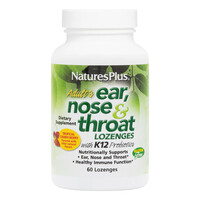 Витамины и минералы Natures Plus Adults Ear Nose &amp; Throat, 60 леденцов