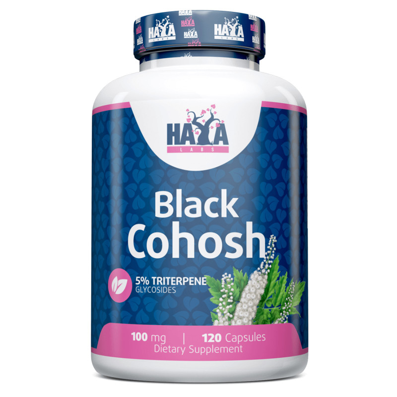 Натуральная добавка Haya Labs Black Cohosh 100 mg, 120 капсул