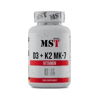 Витамины и минералы MST Vitamin D3 + K2 MK7, 60 капсул