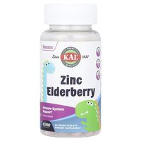 Витамины и минералы KAL Dinosaurs Zinc Elderberry, 90 таблеток