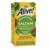 Витамины и минералы Nature's Way Alive! Calcium Bone Support, 60 таблеток