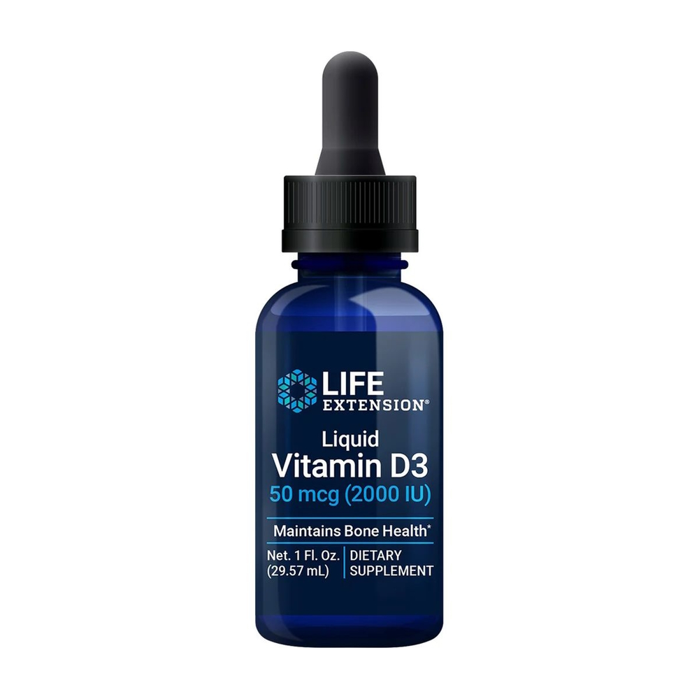 Витамины и минералы Life Extension Liquid Vitamin D3 2000 IU, 29.6 мл