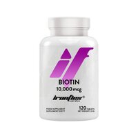 Витамины и минералы IronFlex Biotin 10000 mcg, 120 таблеток