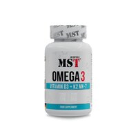 Жирные кислоты MST Omega 3 55% + D3 + K2, 60 капсул
