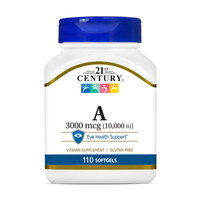 Витамины и минералы 21st Century Vitamin A 3000 mcg, 110 капсул