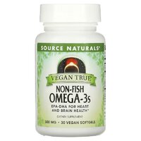 Жирные кислоты Source Naturals Vegan True Non-Fish Omega-3s 300 mg, 30 вегакапсул