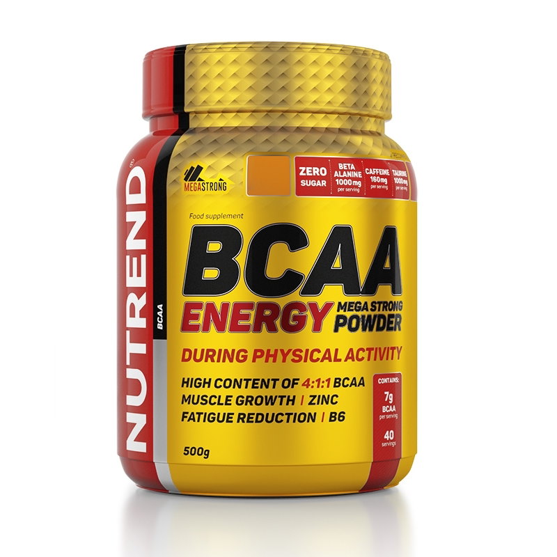 Амінокислота BCAA Nutrend BCAA Energy Mega Strong, 500 грам