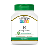 Витамины и минералы 21st Century Vitamin E 90 mg, 110 капсул
