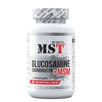 Препарат для суставов и связок MST Glucosamine Chondroitin MSM Hyaluronic Acid L-Proline, 90 таблеток