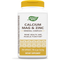 Витамины и минералы Nature's Way Calcium Mag &amp; Zinc, 250 капсул