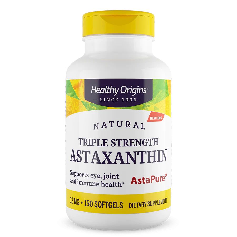 Натуральна добавка Healthy Origins Astaxanthin Triple Strength 12 mg, 150 капсул