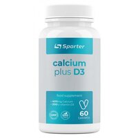Витамины и минералы Sporter Calcium D3, 60 таблеток