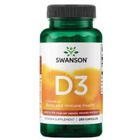 Витамины и минералы Swanson Vitamin D3 2000 IU High Potency, 250 капсул