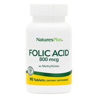 Витамины и минералы Natures Plus Folic Acid 800 mcg, 90 таблеток