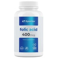 Витамины и минералы Sporter Folic Acid 400 mcg, 120 таблеток