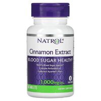 Натуральная добавка Natrol Cinnamon Extract 1000 mg, 80 таблеток