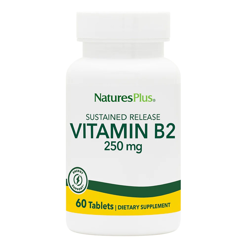 Вітаміни та мінерали Natures Plus Vitamin B2 250 mg, 60 таблеток