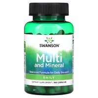 Витамины и минералы Swanson Multi and Mineral Daily, 100 капсул