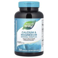 Витамины и минералы Nature's Way Calcium &amp; Magnesium, 250 капсул