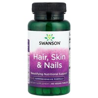 Витамины и минералы Swanson Hair, Skin &amp; Nails, 60 таблеток