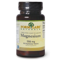 Витамины и минералы Form Labs Naturals Chelated Magnesium 200 mg, 60 таблеток