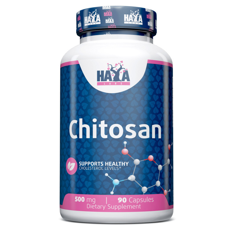 Натуральная добавка Haya Labs Chitosan 500 mg, 90 капсул