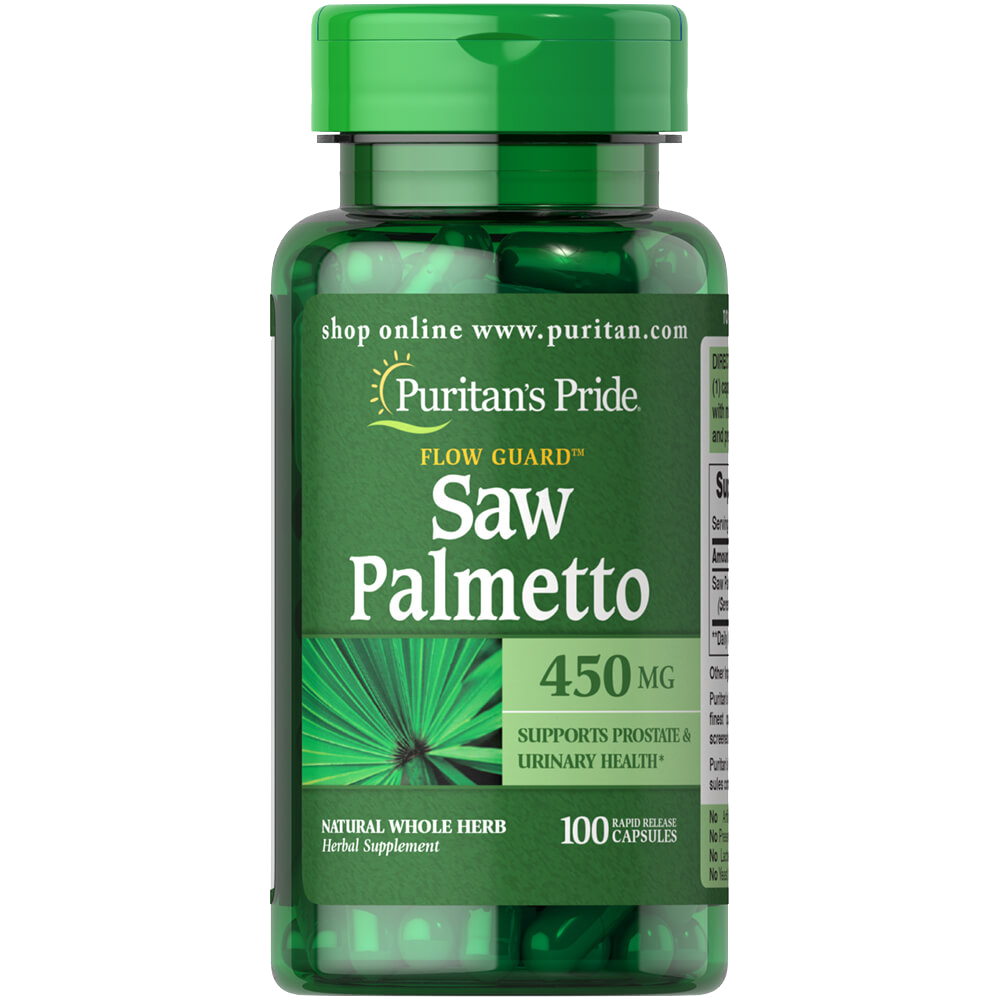 Натуральная добавка Puritan's Pride Saw Palmetto 450 mg, 100 капсул