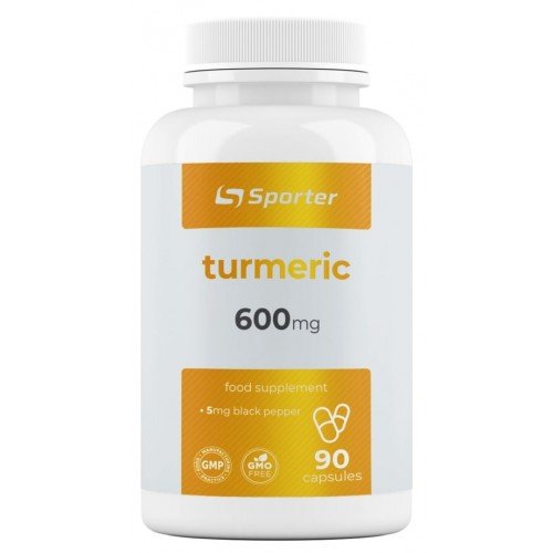Натуральная добавка Sporter Organic Turmeric with Black Pepper, 90 капсул
