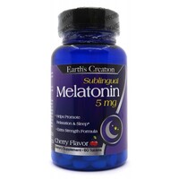 Натуральная добавка Earth‘s Creation Melatonin 5 mg Sublingual, 60 таблеток