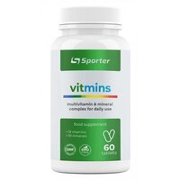 Витамины и минералы Sporter Multivitamins and Mineral, 60 таблеток