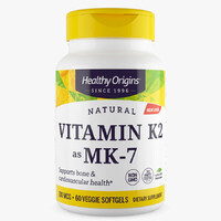 Витамины и минералы Healthy Origins Vitamin K2 as MK-7 Natural 100 mcg, 60 вегакапсул