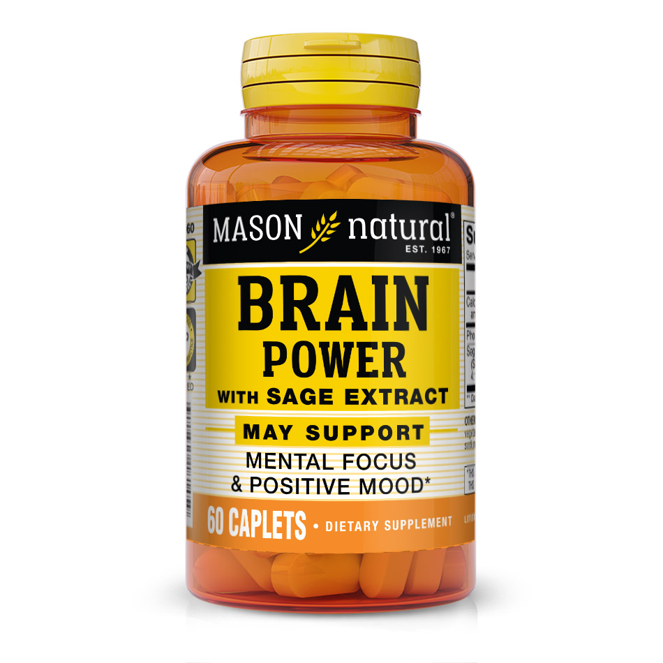 Натуральна добавка Mason Natural Brain Power With Sage Extract, 60 каплет