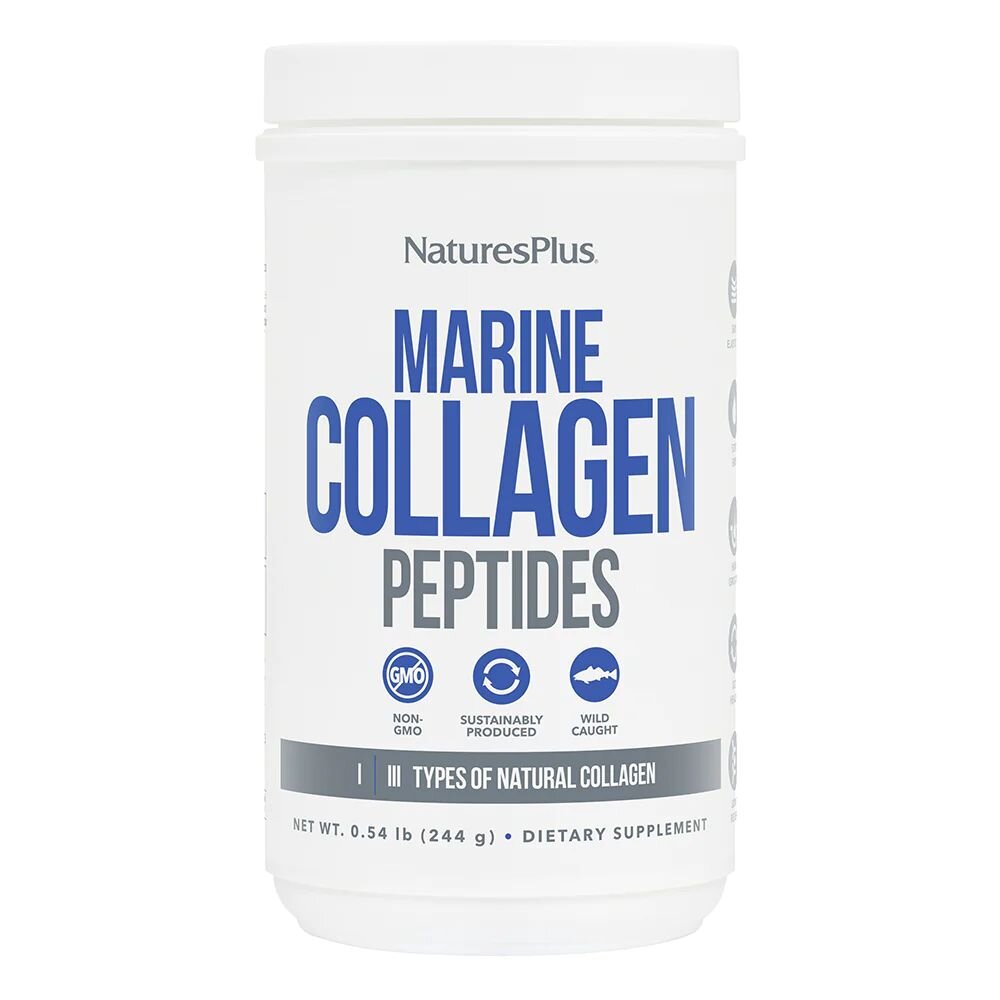 Препарат для суставов и связок Natures Plus Marine Collagen Peptides, 244 грамм