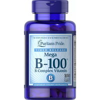 Витамины и минералы Puritan's Pride Timed Release Mega B-100 B-Complex Vitamin, 100 каплет