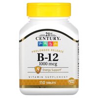 Витамины и минералы 21st Century Vitamin B12 1000 mcg Prolonged Release, 110 таблеток