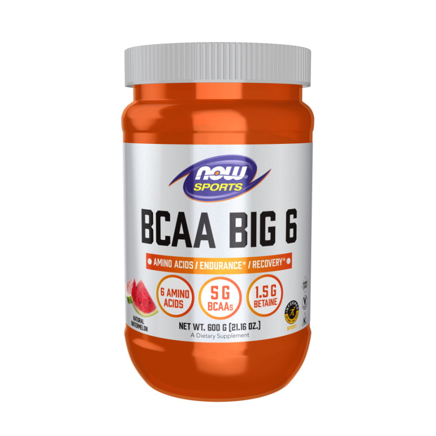 Аминокислота NOW Sports BCAA Big 6 Powder, 600 грамм