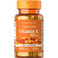 Витамины и минералы Puritan's Pride Vitamin K 100 mcg, 100 таблеток