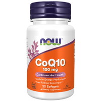Натуральная добавка NOW CoQ-10 100 mg, 50 капсул