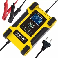 Foxsur 12V (24V) мощностью 12 Ah (6Ah) для аккумуляторов разных видов 6-200Ah Цвет Желтый