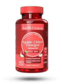Натуральная добавка Earth‘s Creation Apple Cider Gummy with Mother, 60 желеек